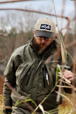 Paul in his Tekk Toad Wading Jacket.