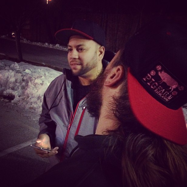 Ben and Chad talk shop in the parking lot afterwards.